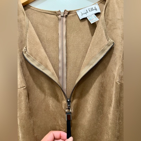 JOSEPH RIBKOFF Faux Suede/Leather Dress - Picture 6 of 8